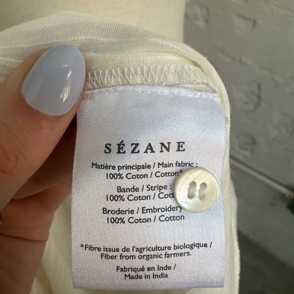 Sézane Chemise Marianella Scalloped White Victorian Blouse SIZE 4 - Picture 13 of 13